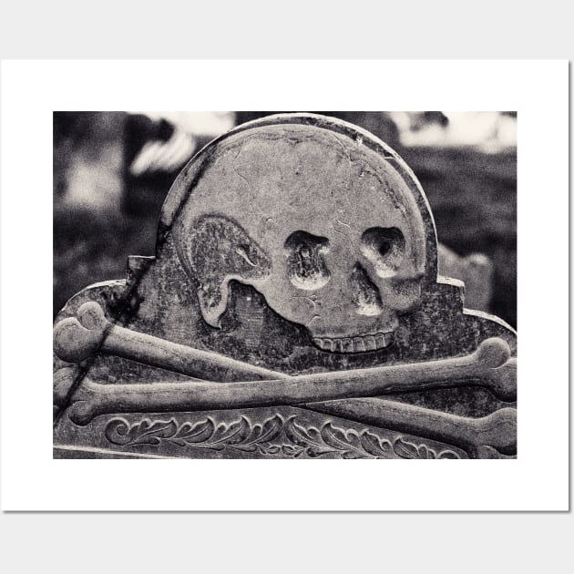 Skull and Crossbones Headstone Wall Art by JCasper